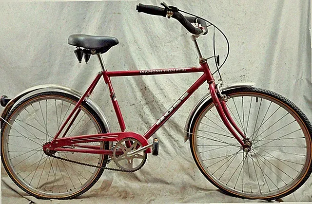 1991 Ross Diamond Trimatic Hybrid Cruiser Bike 19" Large Steel 3 Speed Internal~