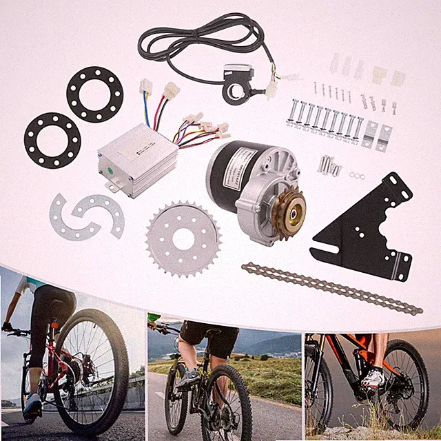 24V 350W Electric Bicycle Conversion Kit Thumb Throttle E-Bike Brush Motor Set