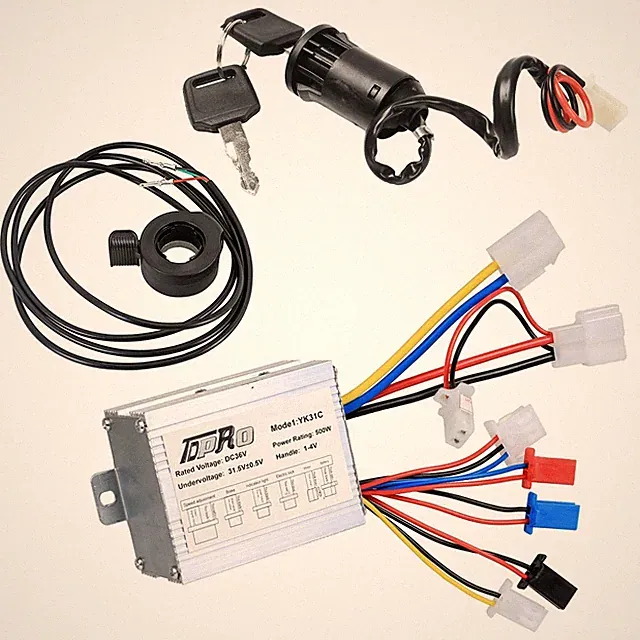 36V 500W Brush Motor Controller Thumb Throttle Keylock For Bicycle Trike Buggy