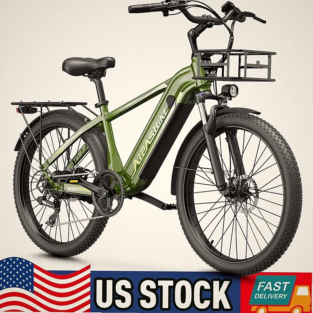 Aipas 24inch Electric Mountain Bike 28MPH Commuting Adults Electric Bicycle