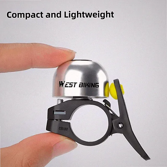 Aluminum Alloy Bike Bell Crisp Sound Waterproof Handlebar Thumb Bell