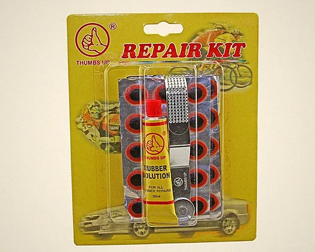 BICYCLE BIKE Repair Tube Patches, 20ml , Tool, & 64 Total Patches Total #6017