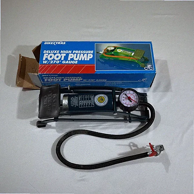 BikeXtras Deluxe High Pressure Foot Pump Vintage 100 PSI Bicycle CPC 00487