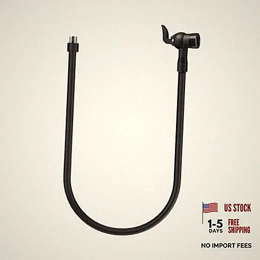 Black Air Pump Hose Adapter - Extension Hose for Schrader and Presta Valve