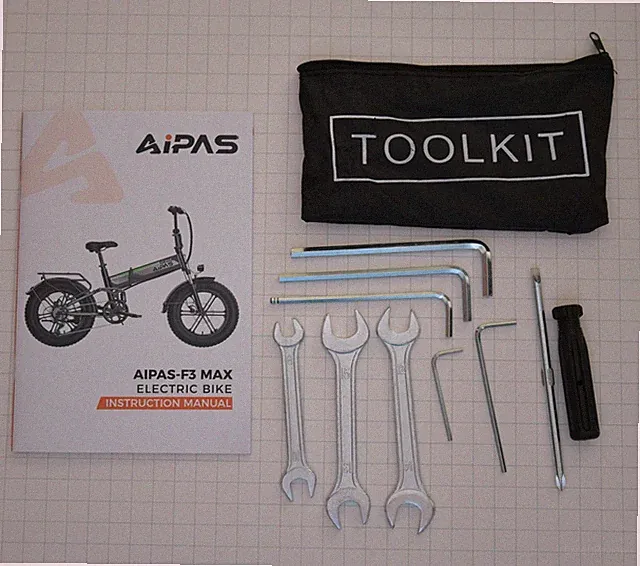 *BRAND NEW* AiPas F3 MAX E-bike instruction manual + tools kit