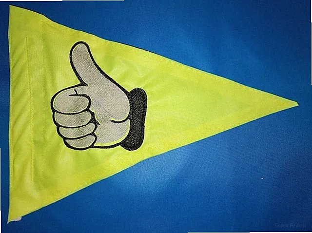 Custom THUMBS UP Triangle Safety Flag Jeep ATV UTV Bicycles recumbent trike