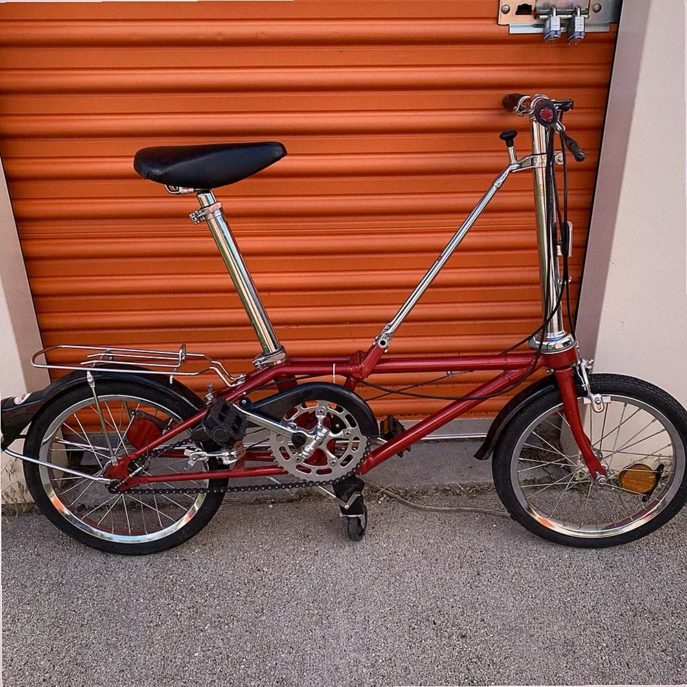 Dahon Classic 3 Speed Folding Bicycle 1980s Vintage Maroon Dark Red ~SHIPS FREE!