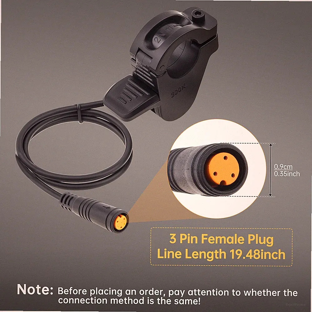 Electric Bike 3pin Female Thumb Throttle for Fit for BBS01/ BBS02B Mid Motor