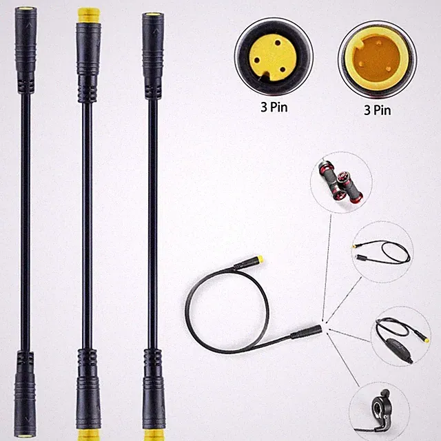 Extension Cable For BAFANG E-Bike Electric Bicycle 3-Pin Sensor Thumb Throttle