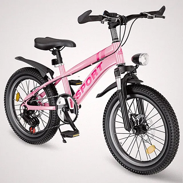 FKZNPJ 20" Kids Mountain Bike, 7-Speed Disc Brakes Shock Fork, Ages 7-12
