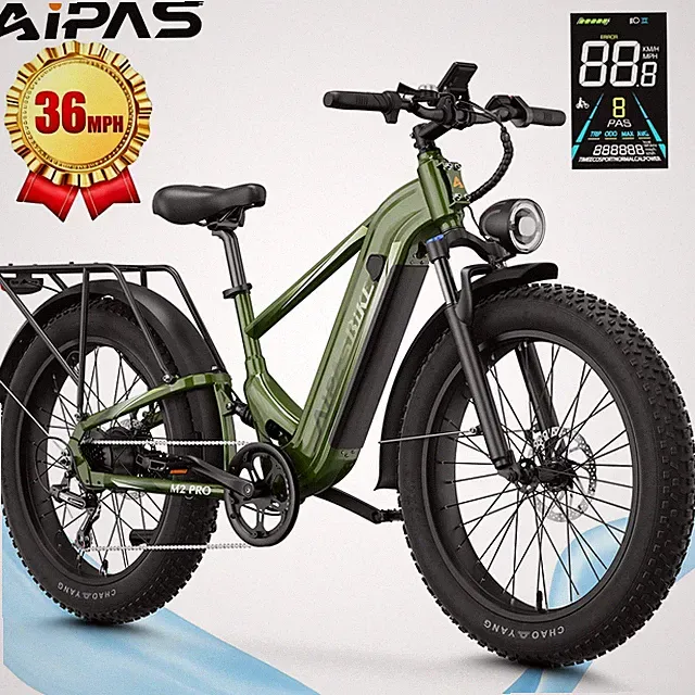 M2 26" Fat Tire KETELES Electric Bike 7 Speed 1800W Motor 48V/17.5Ah for adults