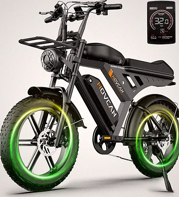 MOVCAN V30MAX 1500W 32mph 48V 31.2Ah 20" Fat Tire Electric Bike for Adults