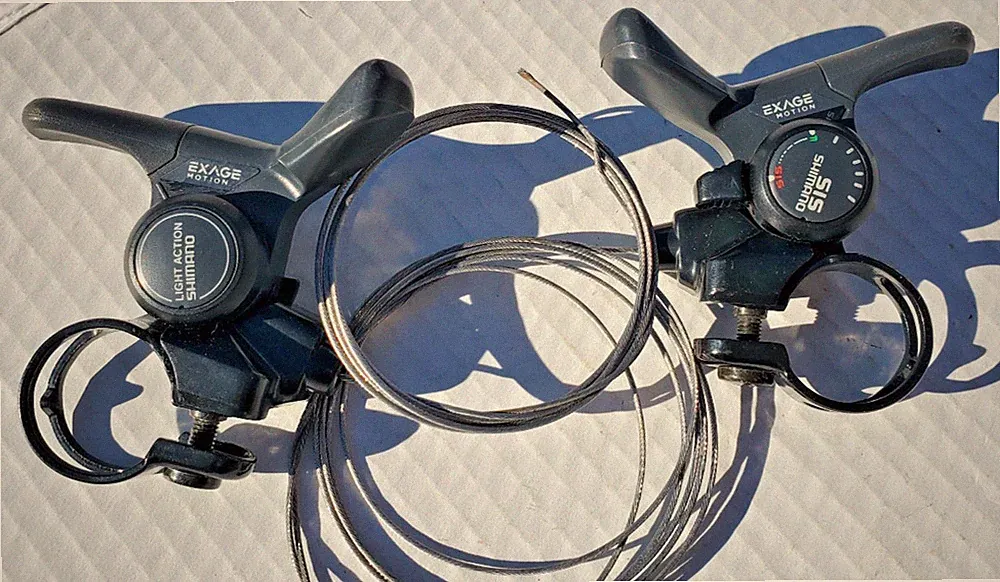 NOS Shimano Exage SL-A250 Thumb Shifters 3x6 Road Bicycle 18 spd Vtg 80's Trek