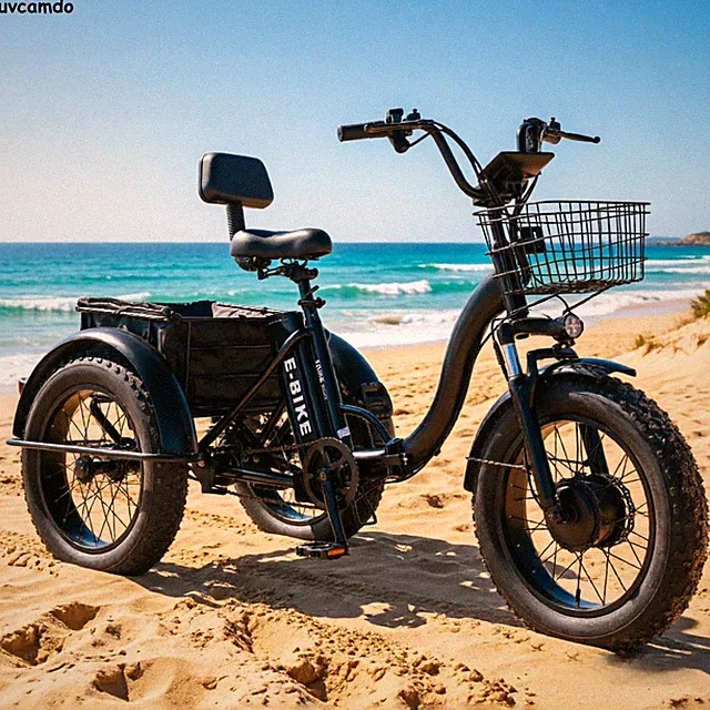 Off-Road FWD Cargo 150kg Tricycle 20 Inch Fat Tyre Foldable Beach & Gravel Ready