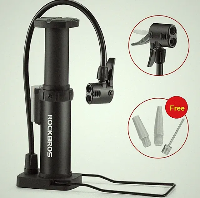 RockBros Bicycle Mountain Bike Mini Foot Pump Tire Basketball Portable Air Pump