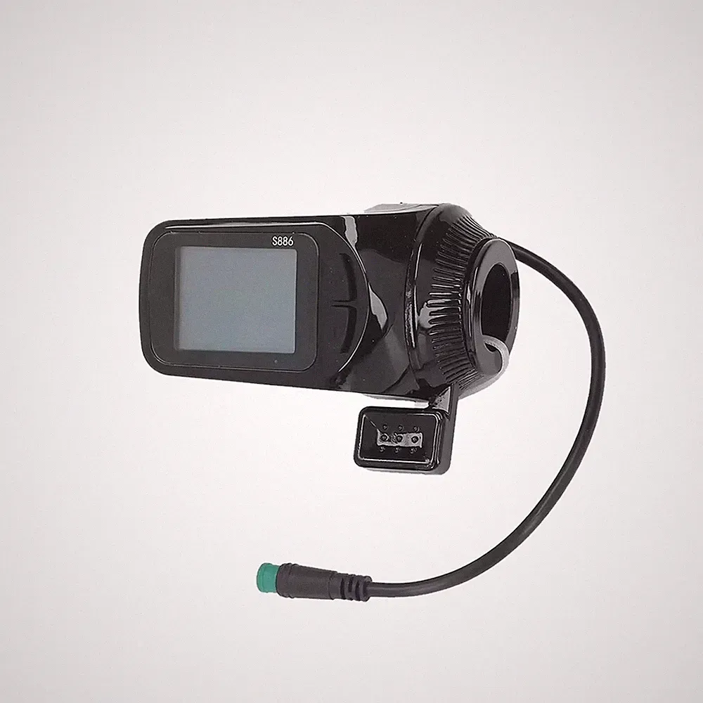 S886 LCD Display E-Bike 24V/36V/48V Thumb Throttle 2 in 1 Power Speed Meter