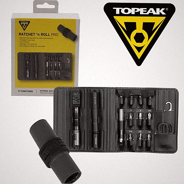 Topeak TT2610 Ratchet N' Roll Pro Adjustable Bike Wrench Hex/Torx Multitool Pack