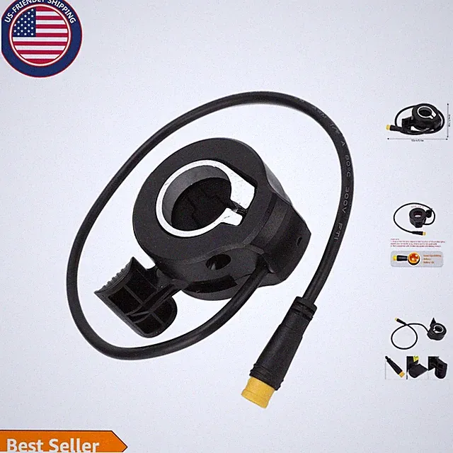Versatile Thumb Throttle for E-Bikes - Lightweight, Waterproof, Quick Install