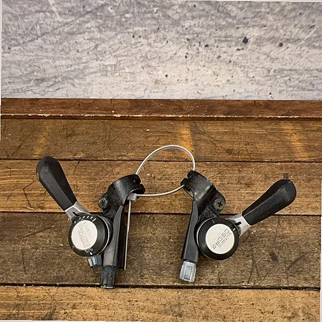 Vintage Shimano Deore SL-MT60 Thumb Shifter Set MTB Bike Black Light Action