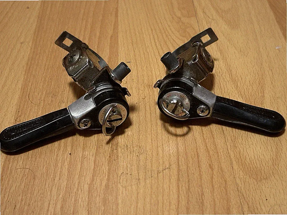 Vintage SunTour Mighty Power Shifters Friction Thumb Bike 80s ATB MTB Touring