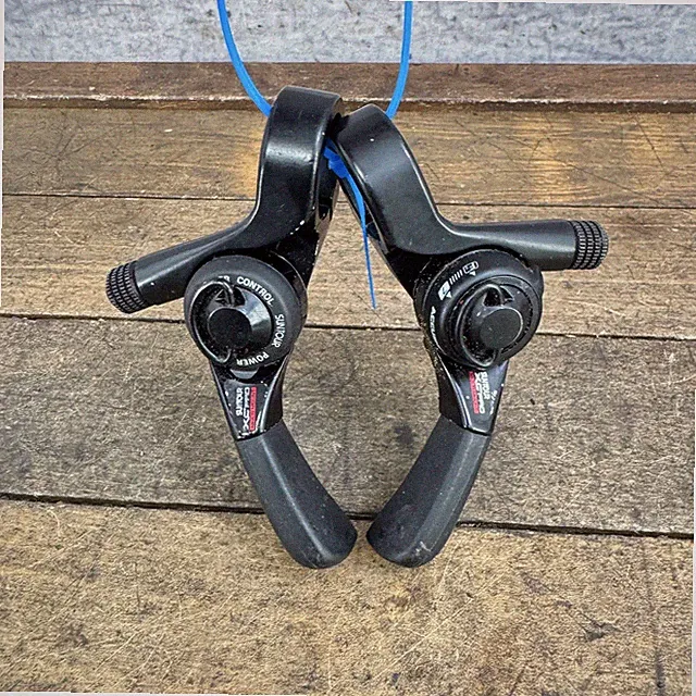 Vintage SunTour XC Pro Thumb Shifter Set 7s 7 Speed 90s MTB Accushift Black