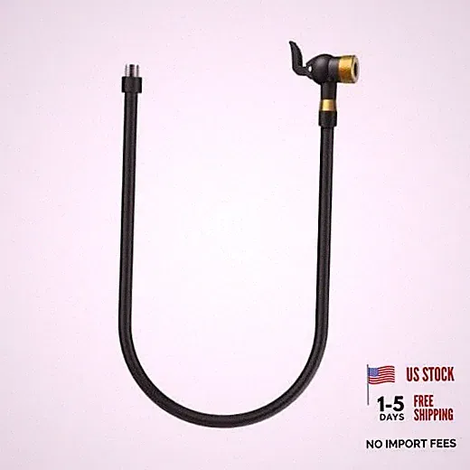 Yellow Air Pump Hose Adapter - Extension Hose for Schrader and Presta Valve